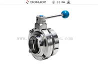 DONJOY Sanitary EPDM Butterfly Valves With Union End For Beverge
