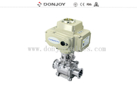 3A 1" Electric  3pcs Non-retention full port ball valve with Clamped Connection