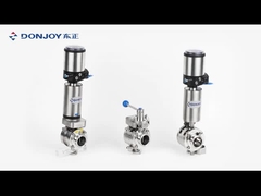 12' '수동 혼합 방지 나비 밸브 당기는 손잡이가있는 스테인리스 스틸 304 / 316L