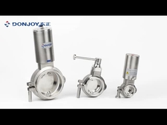 단일 작용 위생 SS316L DN25 Pneumatic Butterfly 밸브