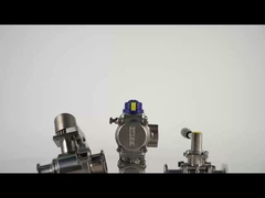 DONJOY 위생용 변막 밸브 / 플라스틱 손잡이와 함께 용접 끝을 가진 3 T 포트 밸브