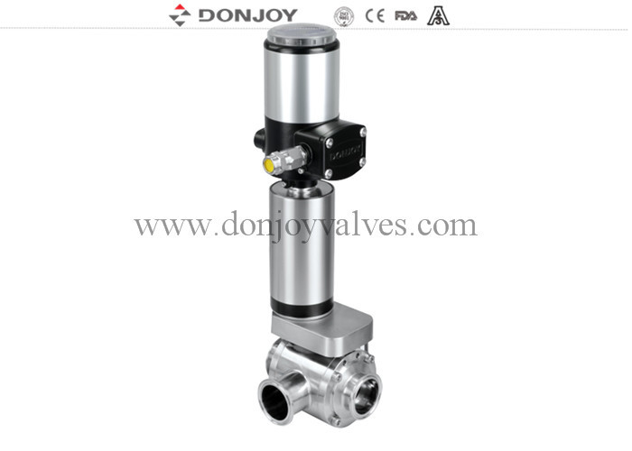 Donjoy SS316L 2인치 3차원 Pneumatic 3 Way T형 Butterfly 밸브