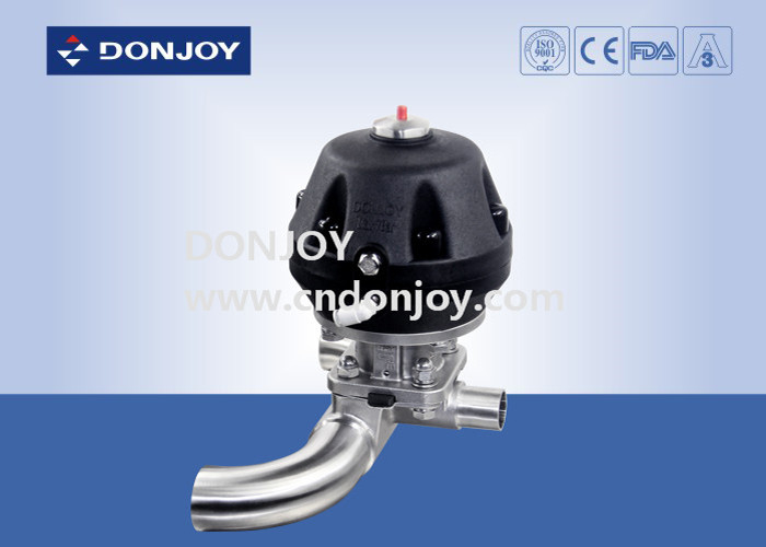 ASME BPE에 따라 플라스틱 Pneumatic U형 3면 디아프라그마 밸브
