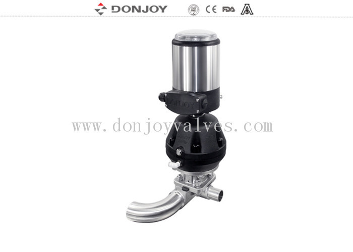 ASME BPE에 따라 플라스틱 Pneumatic U형 3면 디아프라그마 밸브