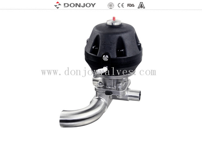 ASME BPE에 따라 플라스틱 Pneumatic U형 3면 디아프라그마 밸브