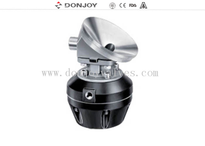2 인치 용접 316l Pneumatic 탱크 바닥 플라스틱 액추에이터와 함께 위생 대막 밸브