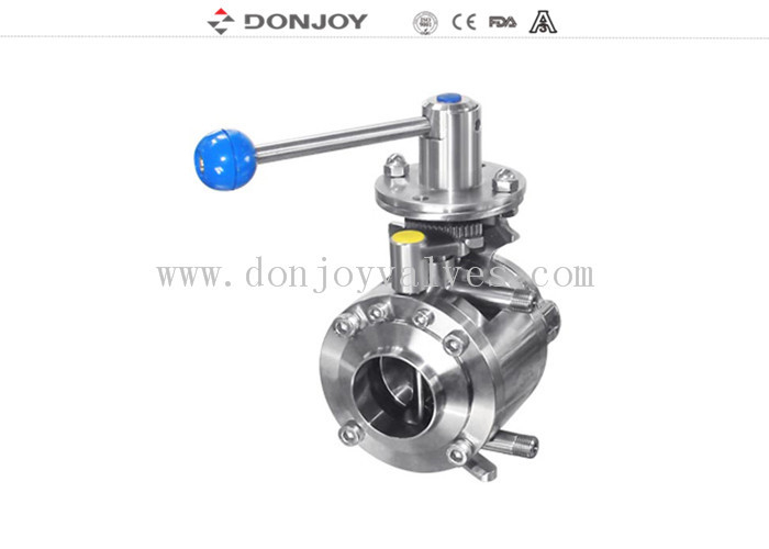 밸브 약실을 가진 DN65 Donjoy 두 배 좌석 나비 벨브 B 유형은 플러시될 수 있습니다
