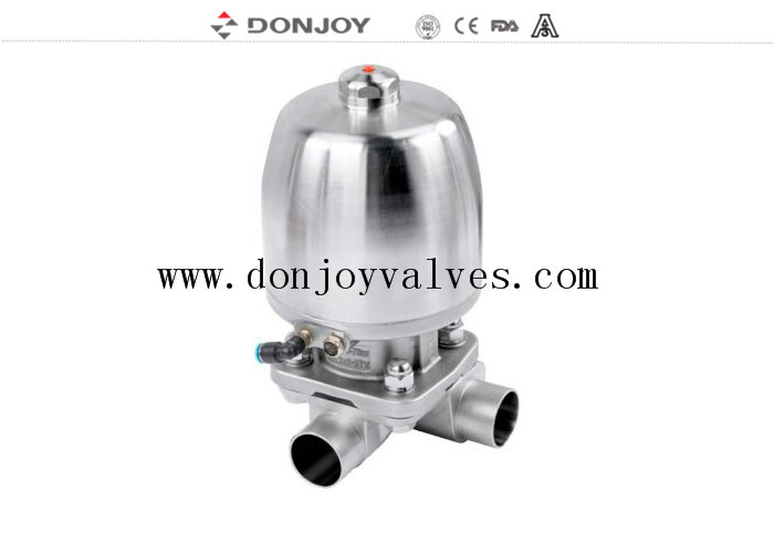 약품 산업용 Donjoy T 타입 3 Way Pneumatic Diaphragm 밸브