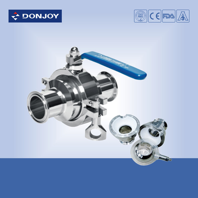 SS304, DN32 Clamped non-retention ball valve,ISO,SMS BPE Welded Connnection