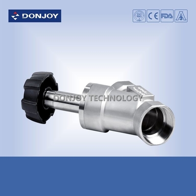 SS316L  2" Plastic Handle Angle Seat Valve , Steam Angle Valve With Clamp Connection