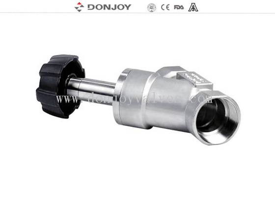 SS316L  2" Plastic Handle Angle Seat Valve , Steam Angle Valve With Clamp Connection