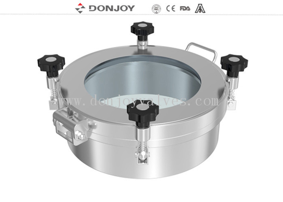 SS316L 500*100mm Glass Pressure Manhole Cover For Beverage Tank