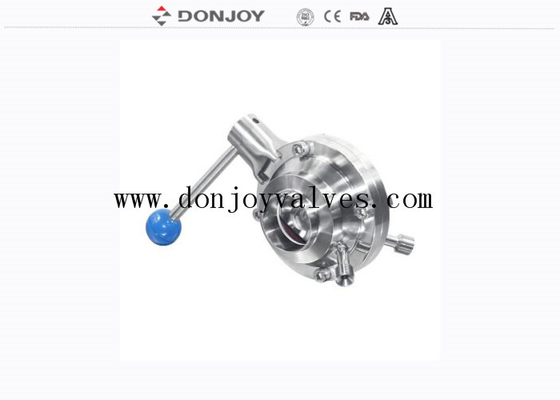 CIP Port DN50 1.4301 Manual Butterfly Sanitary Ball Valve